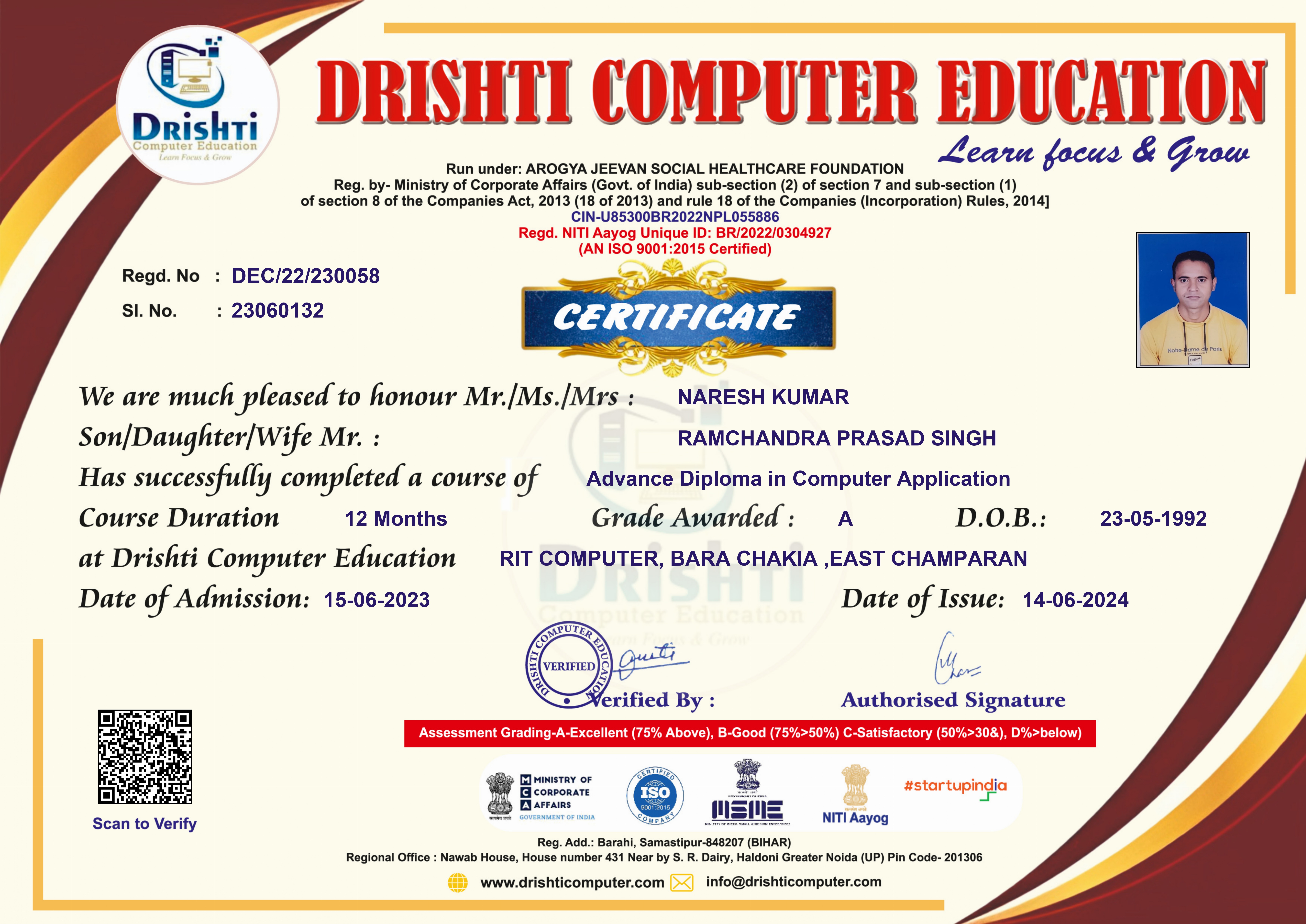 Certificate